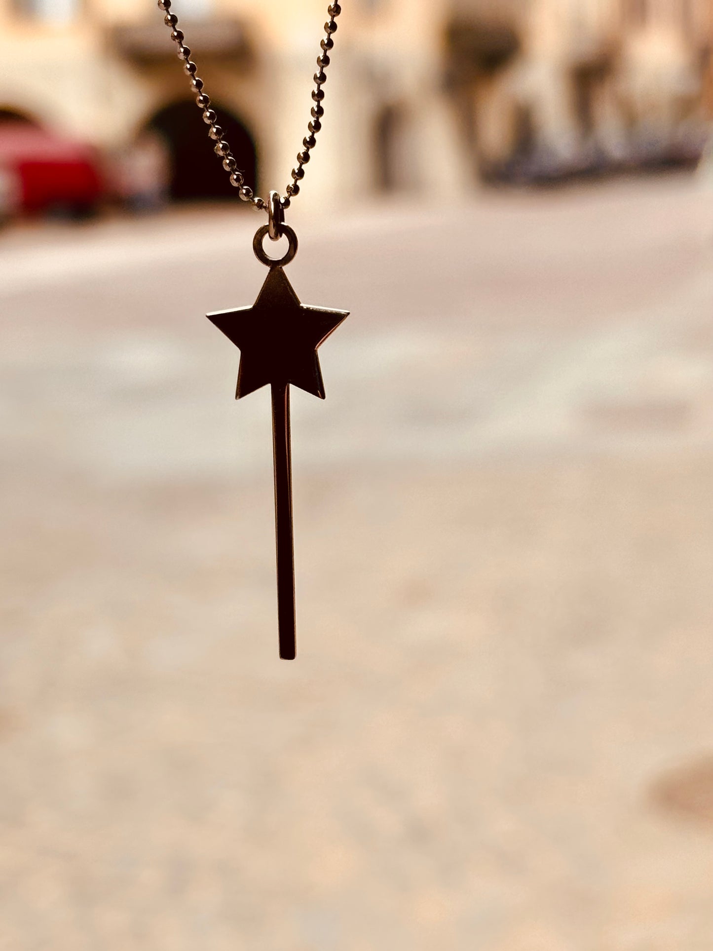 Collana argento bacchetta magica personalizzabile