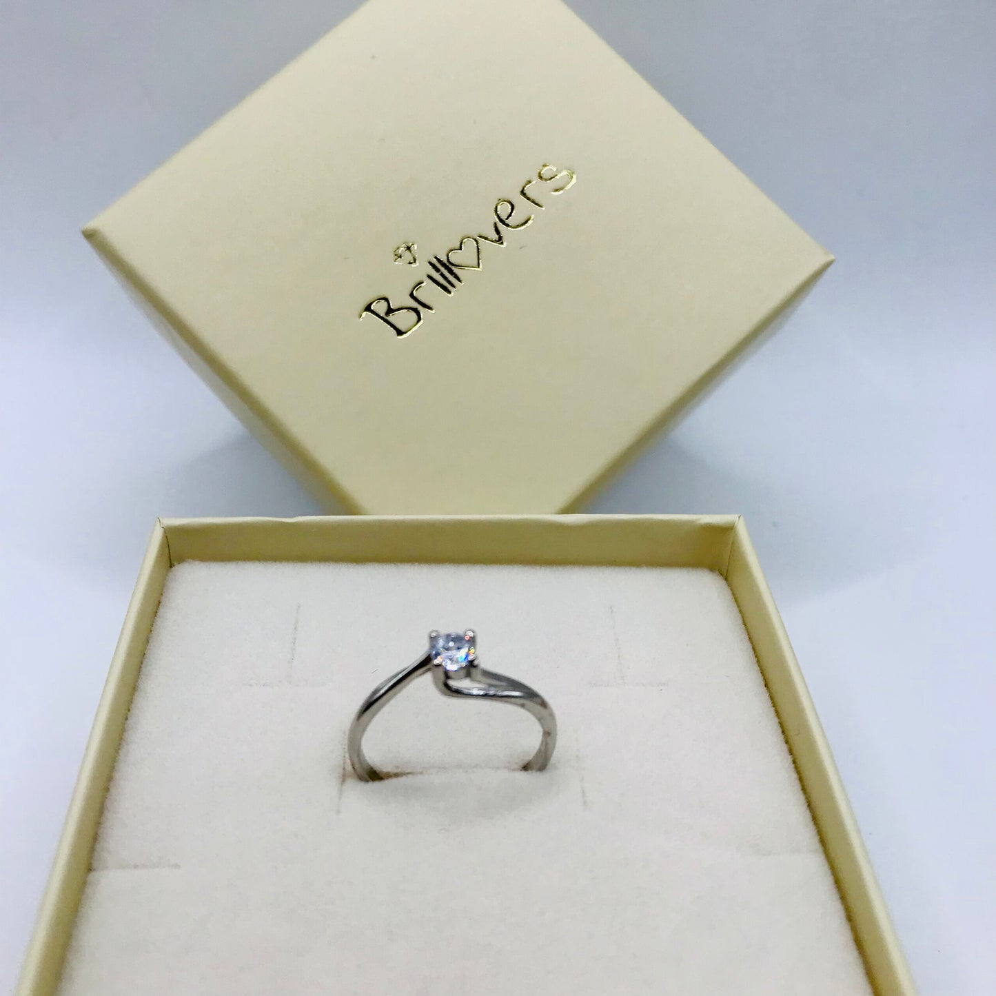 Anello solitario Argento Valentine Brillovers
