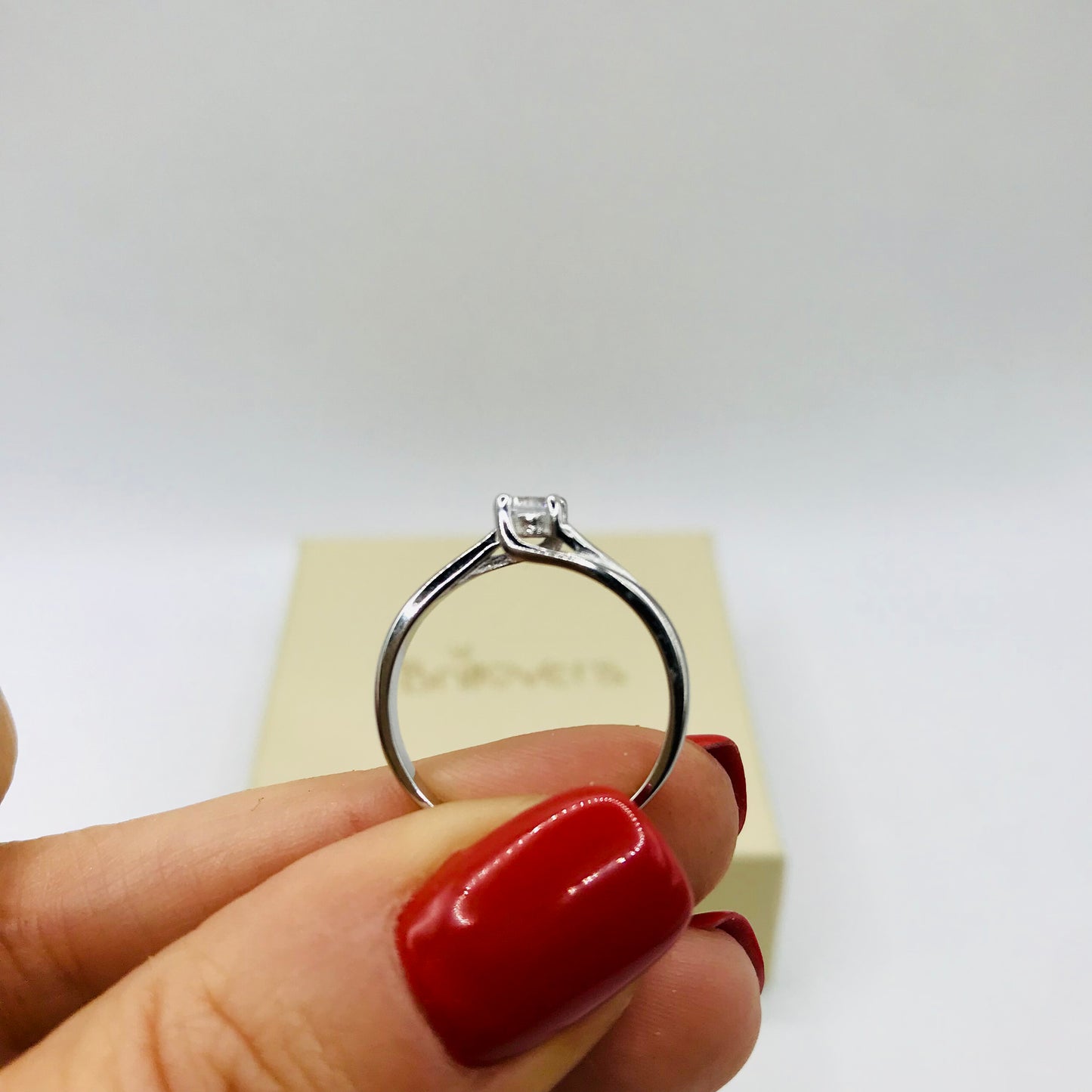 Anello solitario Argento Valentine Brillovers