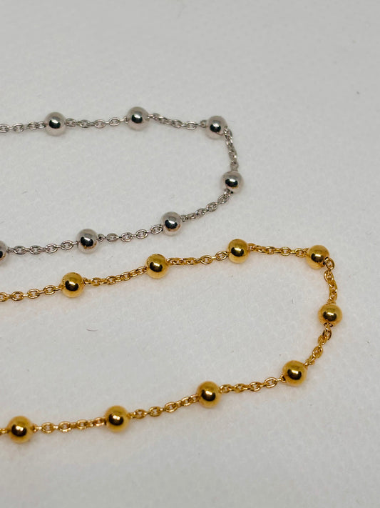 Bracciale base pallini alternati Pizzico