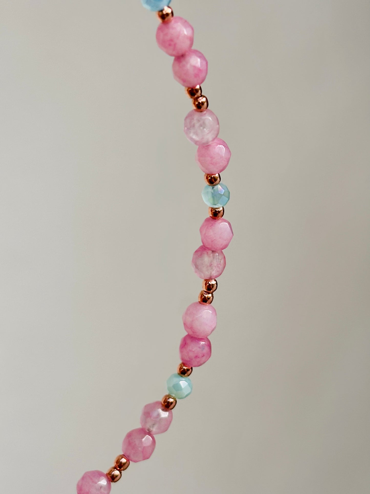 Collana Pizzico quarzo rosa