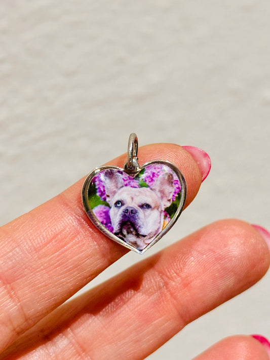 Ciondolo cuore riproduzione fotografica