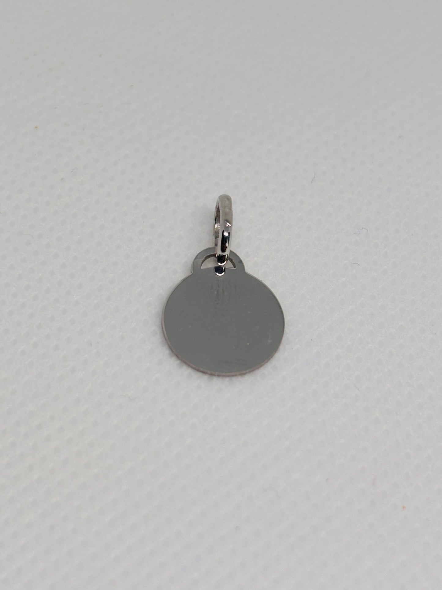 Ciondolo Piastra tonda argento