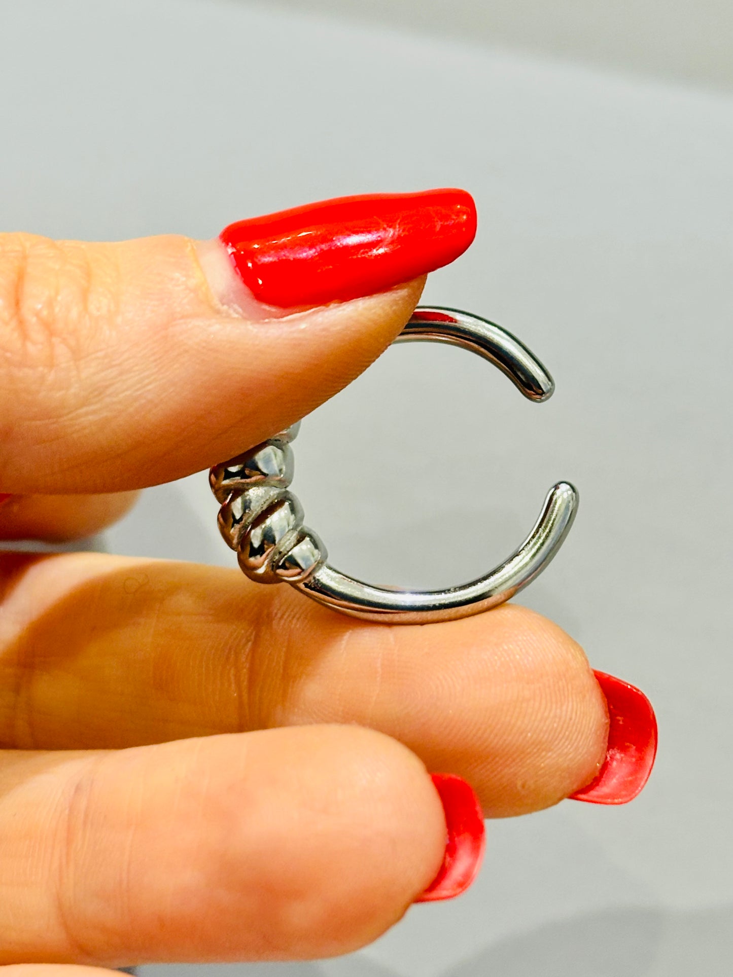 Anello acciaio doppio nodo