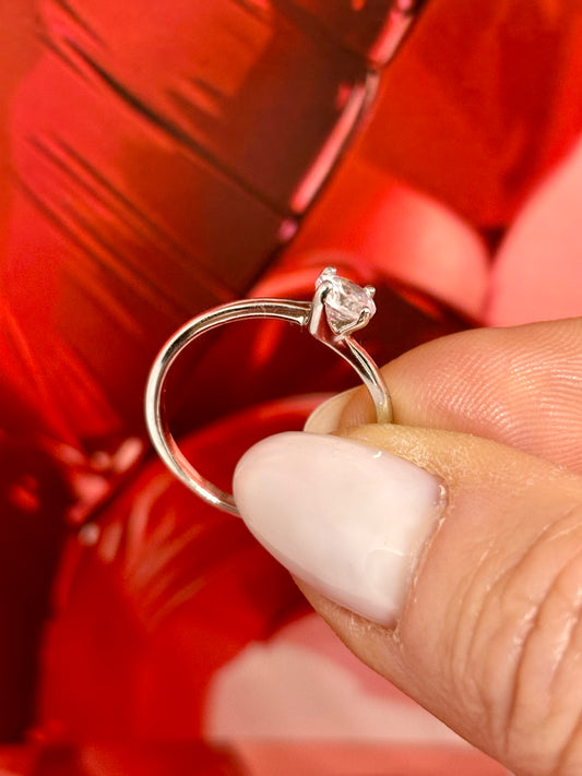 Anello solitario Sandy argento