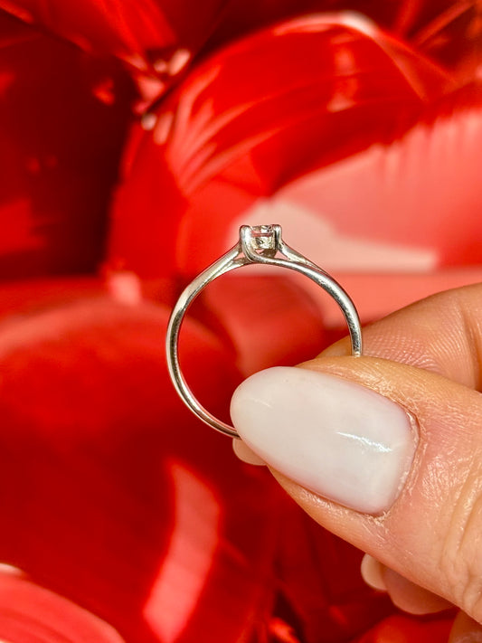 Anello solitario argento Jasmine