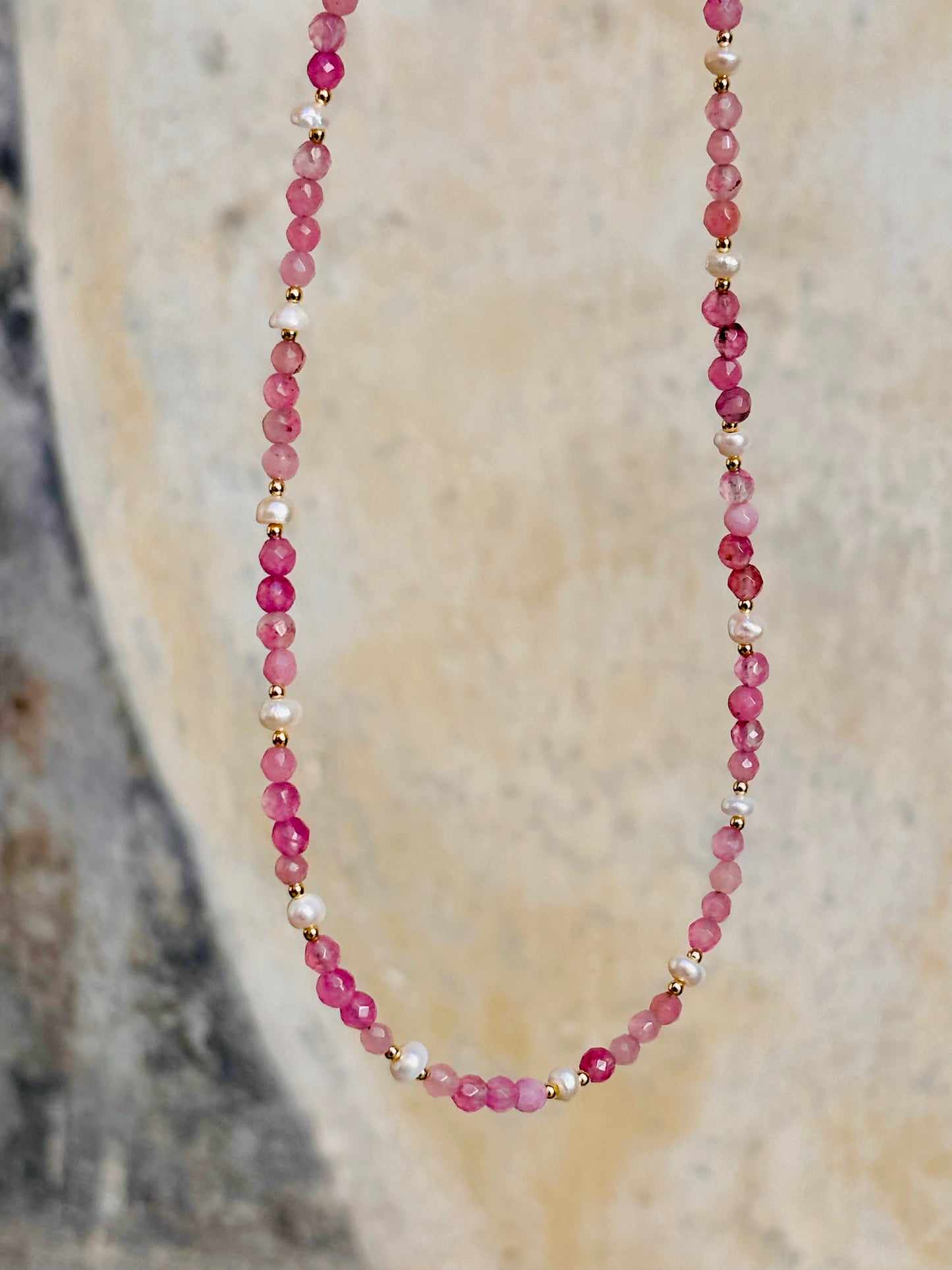 Collana Pizzico quarzo rosa