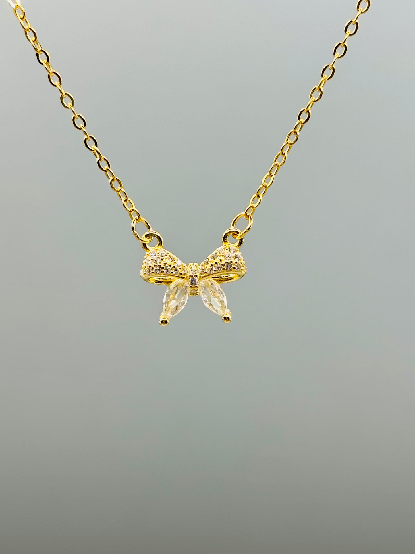 Collana fiocchetto argento gold