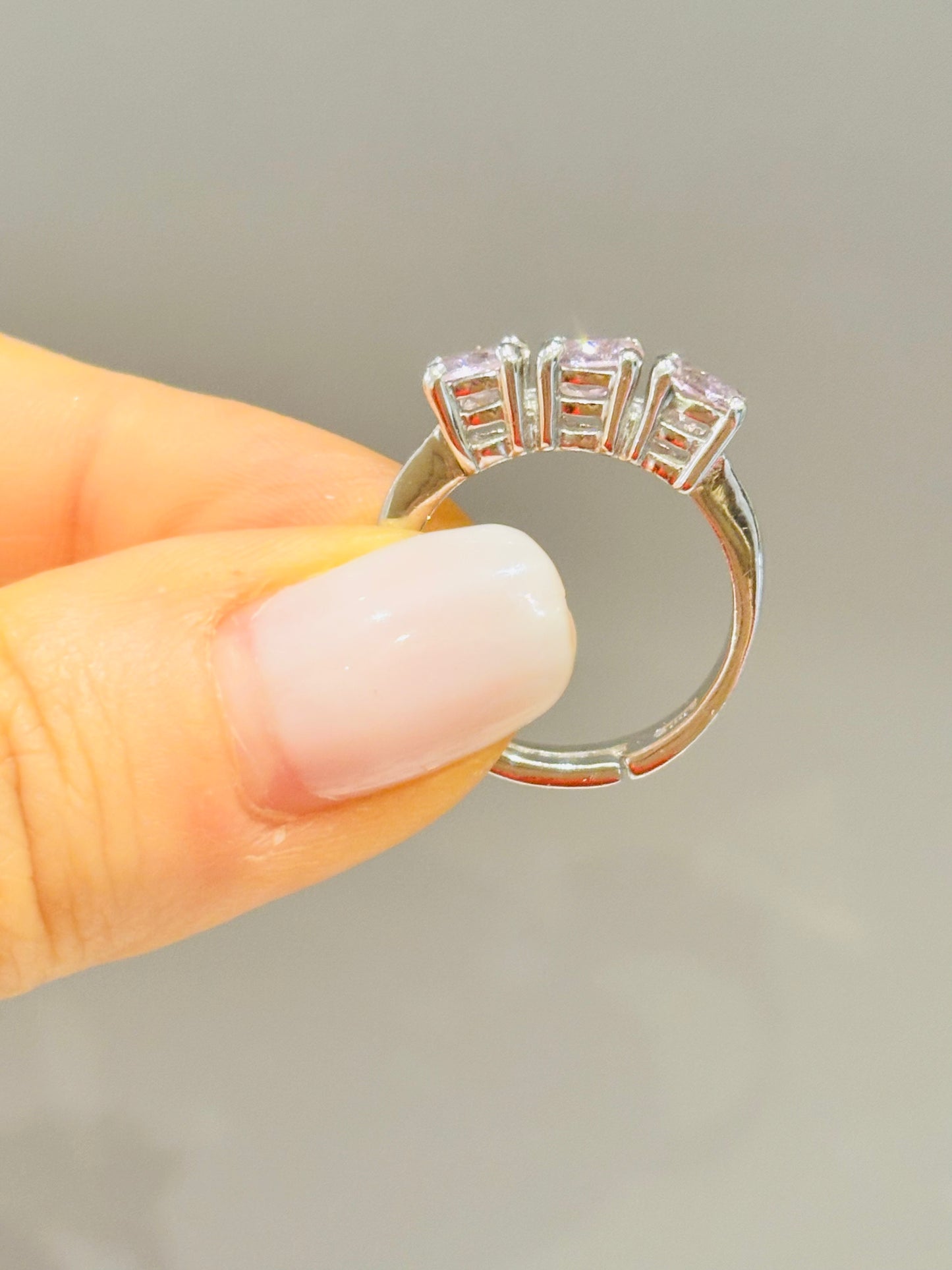 Anello argento Trilogy rosa Kate