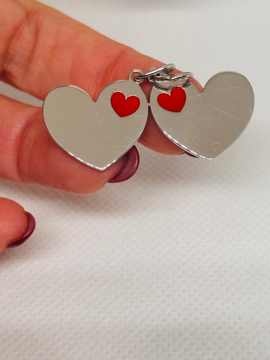 Ciondolo cuore doppio divisibile Pizzico
