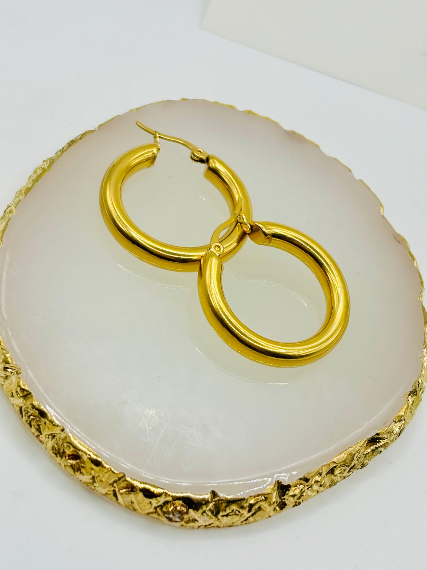 Orecchini Cerchi Gold Medina Rounded