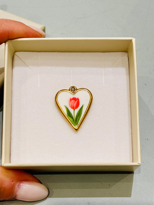 Charms Fortunello Pizzico cuore e tulipano