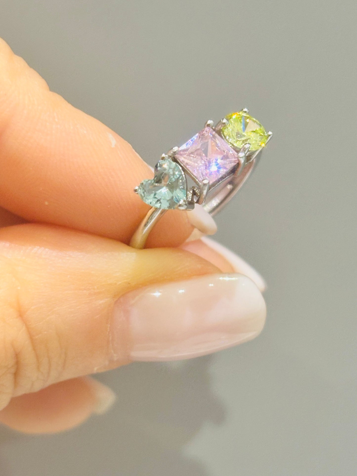 Anello argento Trilogy colorato Kate