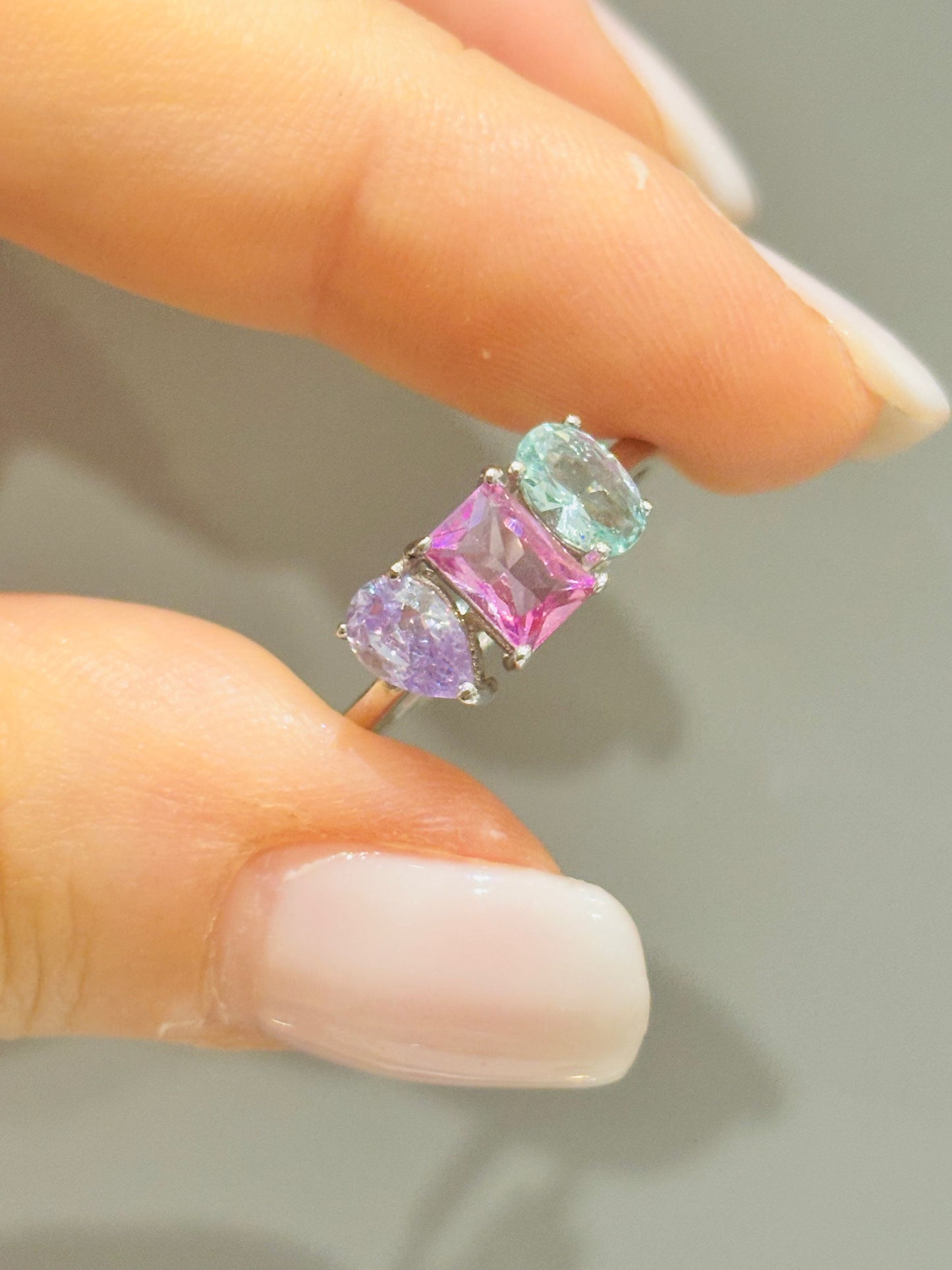 Anello argento Trilogy colorato Kate