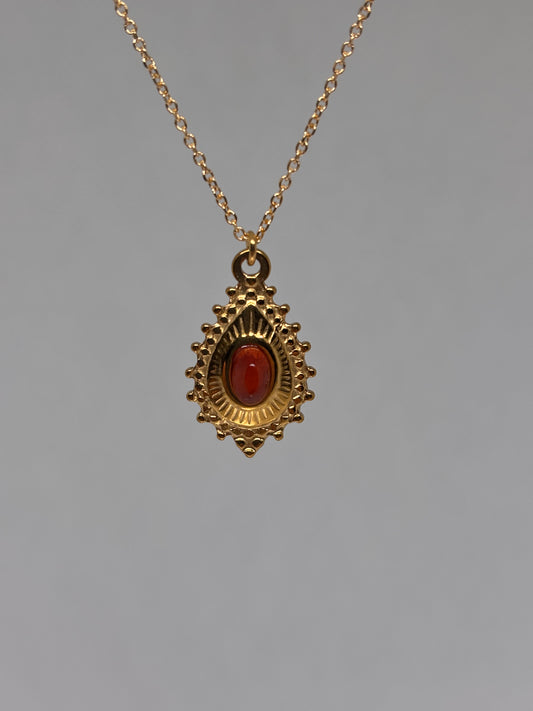 Collana Pizzico Pietra rossa