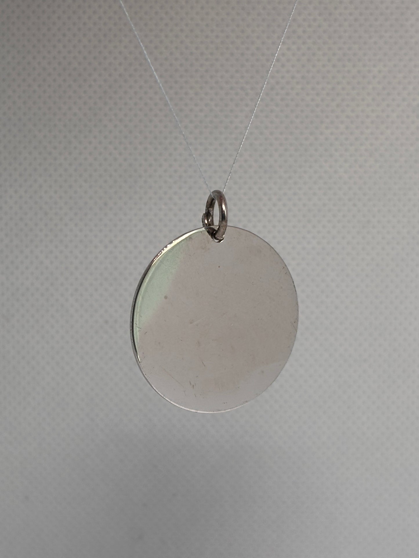 Ciondolo Piastra tonda argento