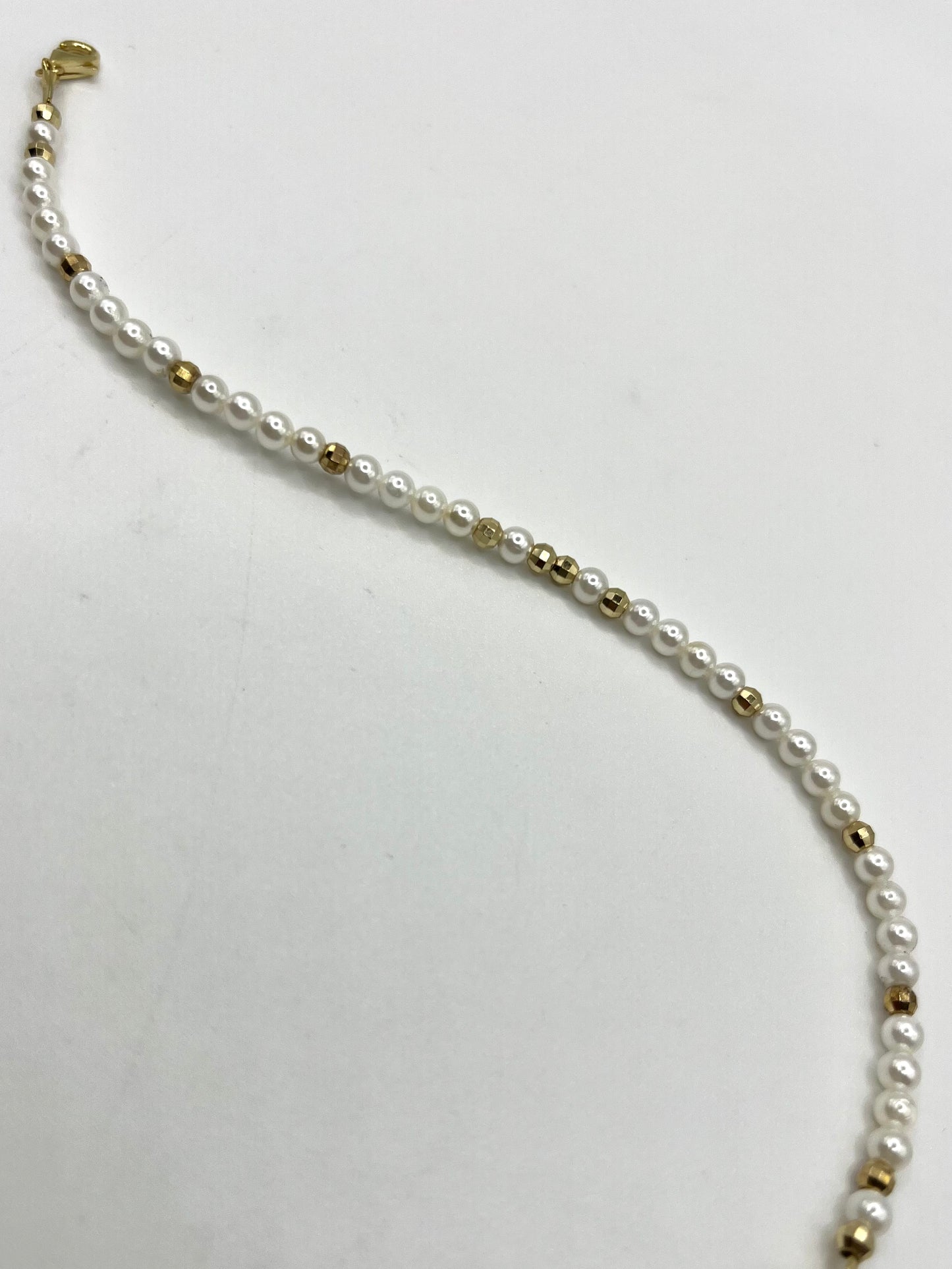 Bracciale perle mini e sfere dorate