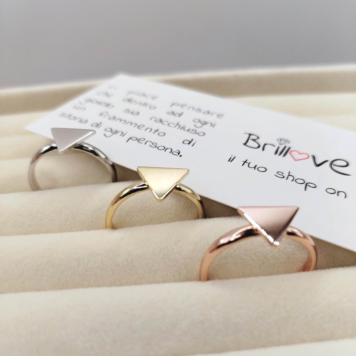 Anello Triangle Love