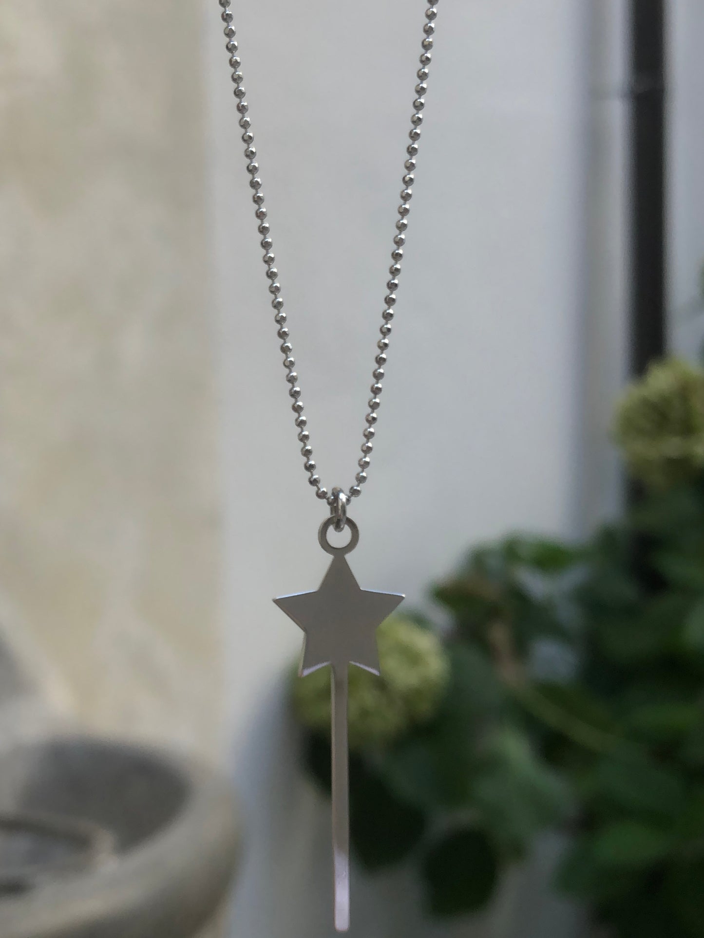 Collana argento bacchetta magica personalizzabile