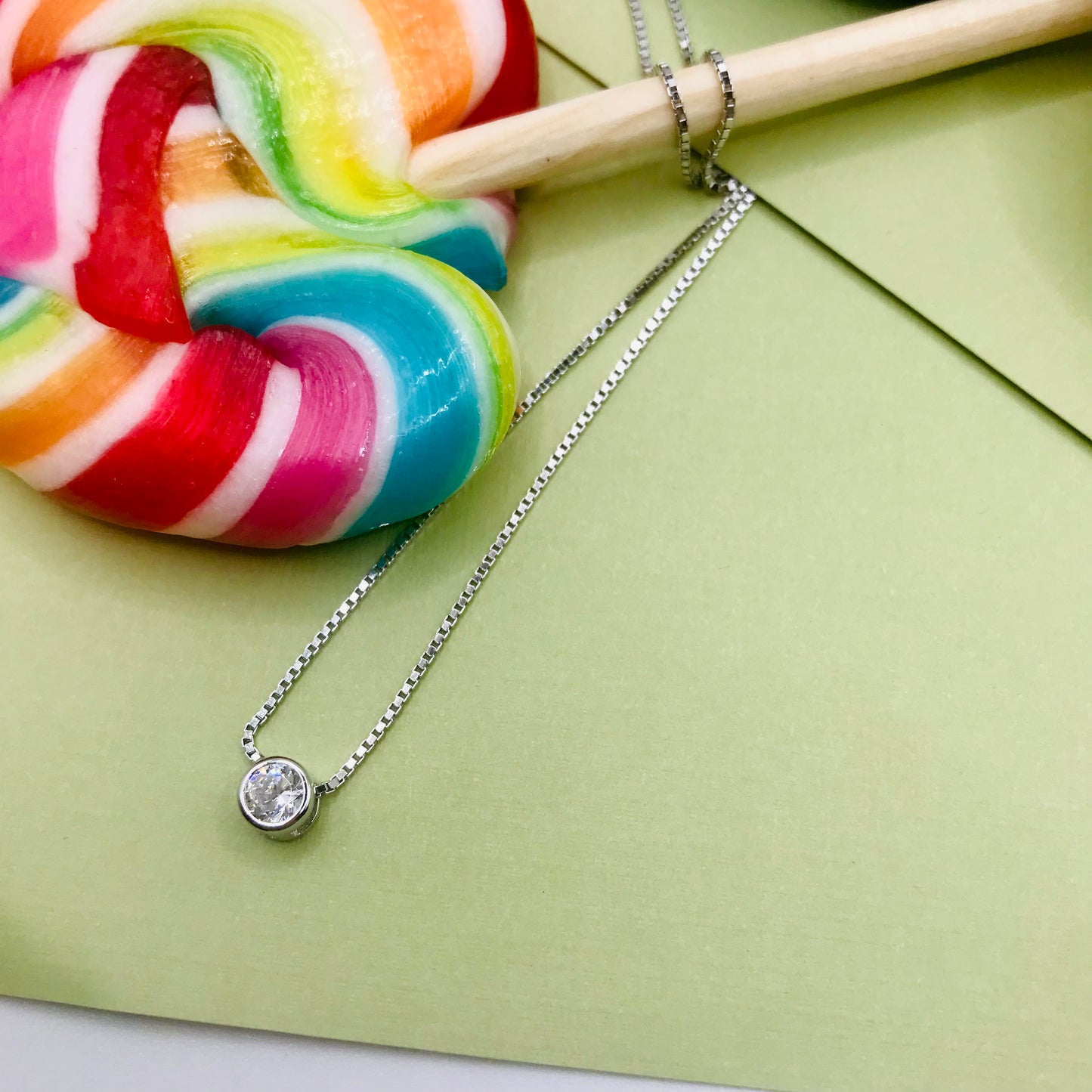 Collana donna in argento Punto Luce Tondo