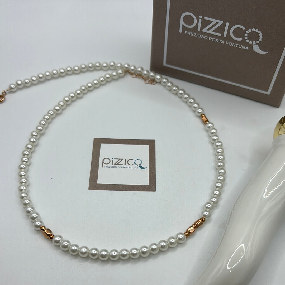 Collana filo perle inserti Pizzico