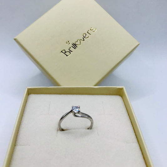 Anello solitario Argento Valentine Brillovers