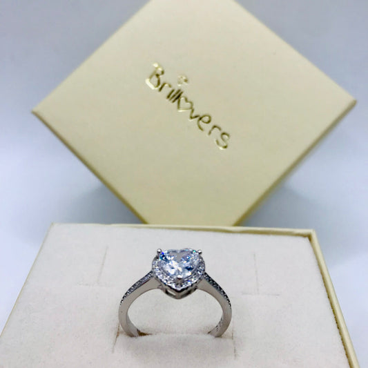 Anello solitario cuore BRILLOVERS