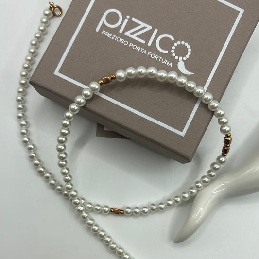 Collana filo perle inserti Pizzico