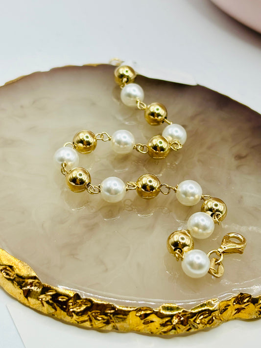 Bracciale gold perle alternate