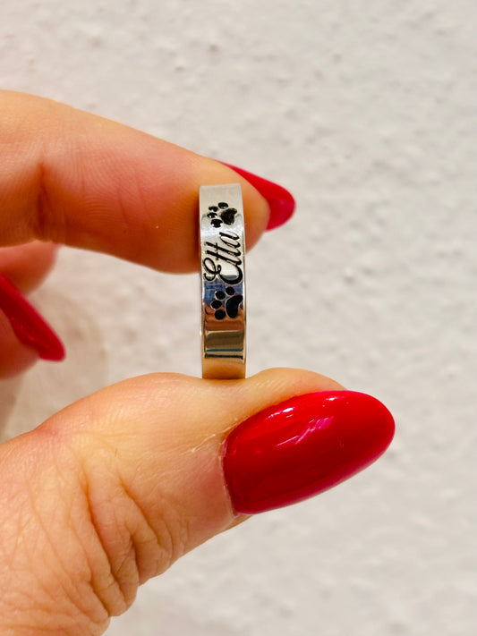 Anello piatto personalizzato Pizzico