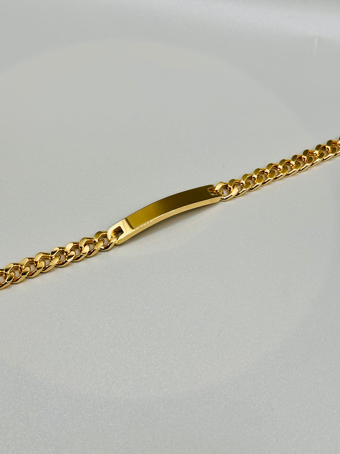 Bracciale uomo acciaio gold Piastra