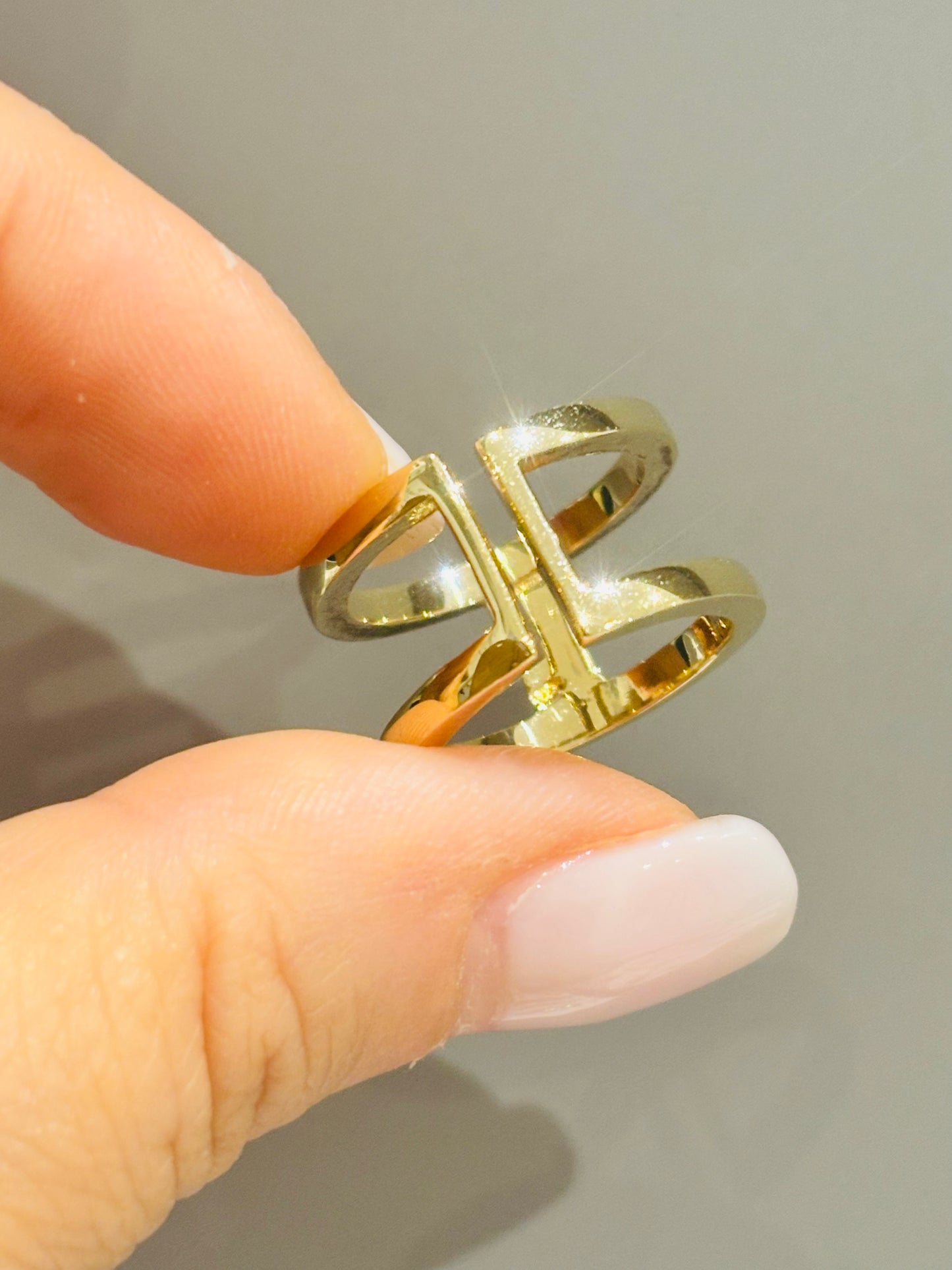 Anello argento Gold essense