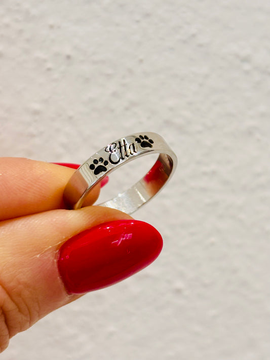 Anello piatto personalizzato Pizzico