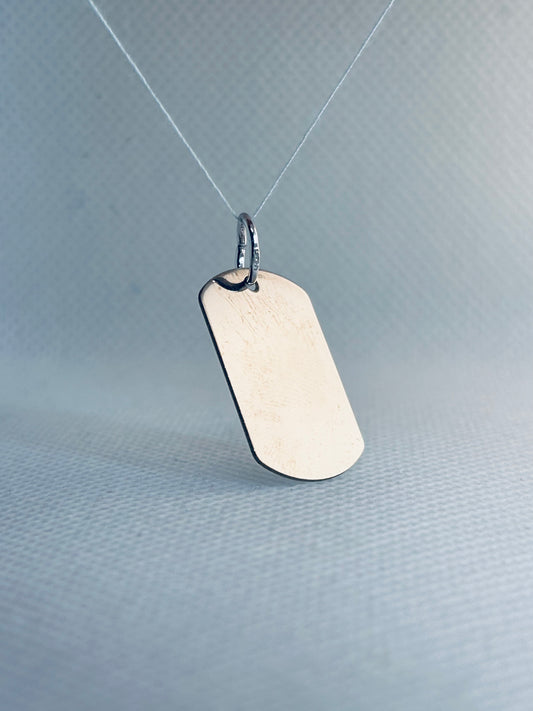 Ciondolo Piastra rettangolare stondata per incisione