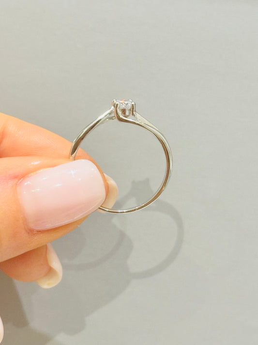 Anello solitario Argento Valentine Brillovers