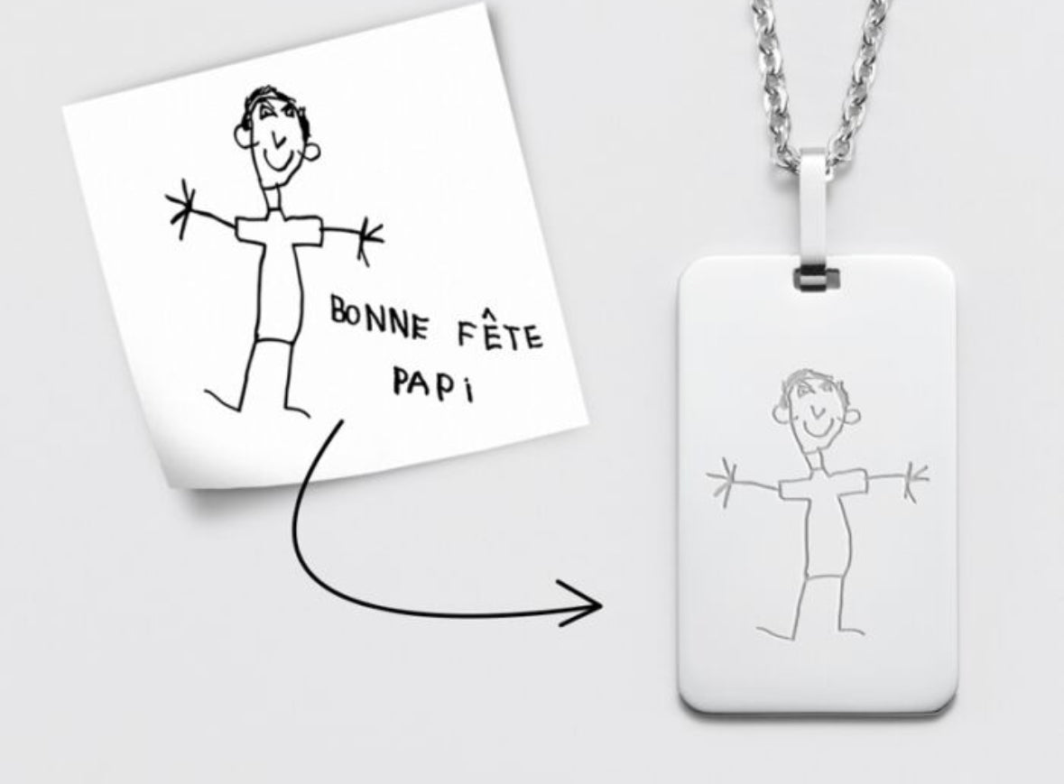 Ciondolo Piastra rettangolare stondata per incisione