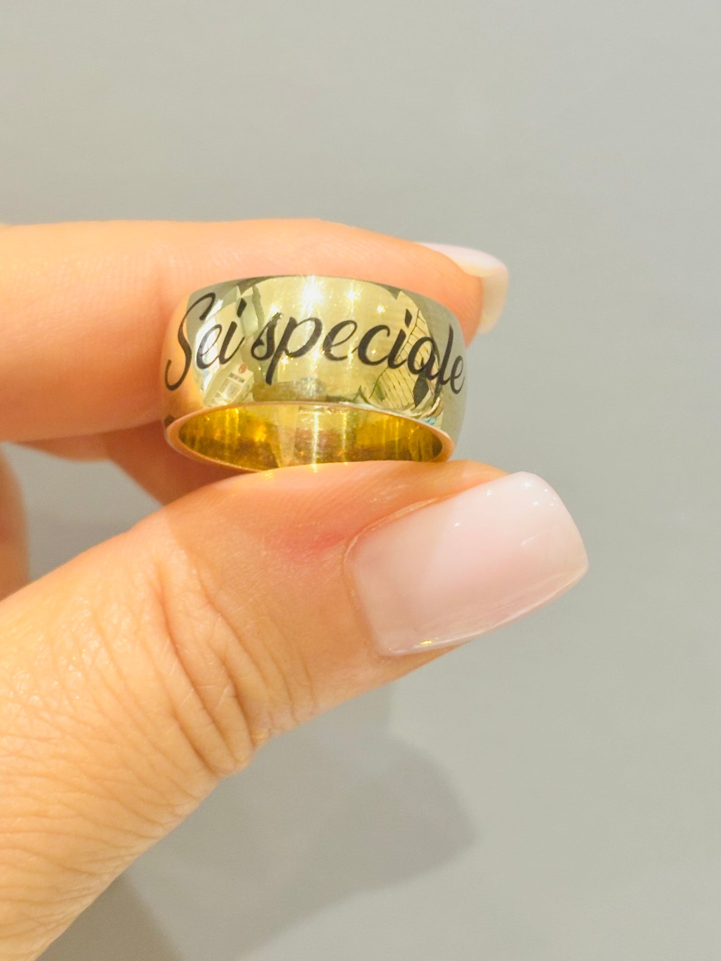 Anello Fascia Argento Personalizzabile
