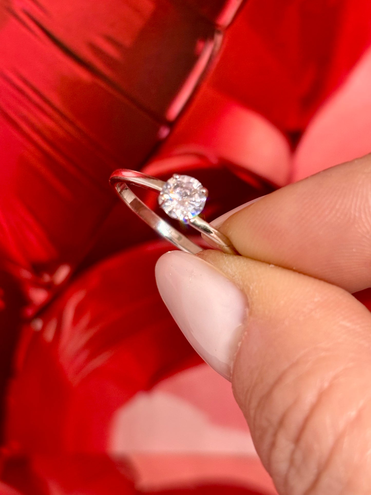 Anello solitario Sandy argento