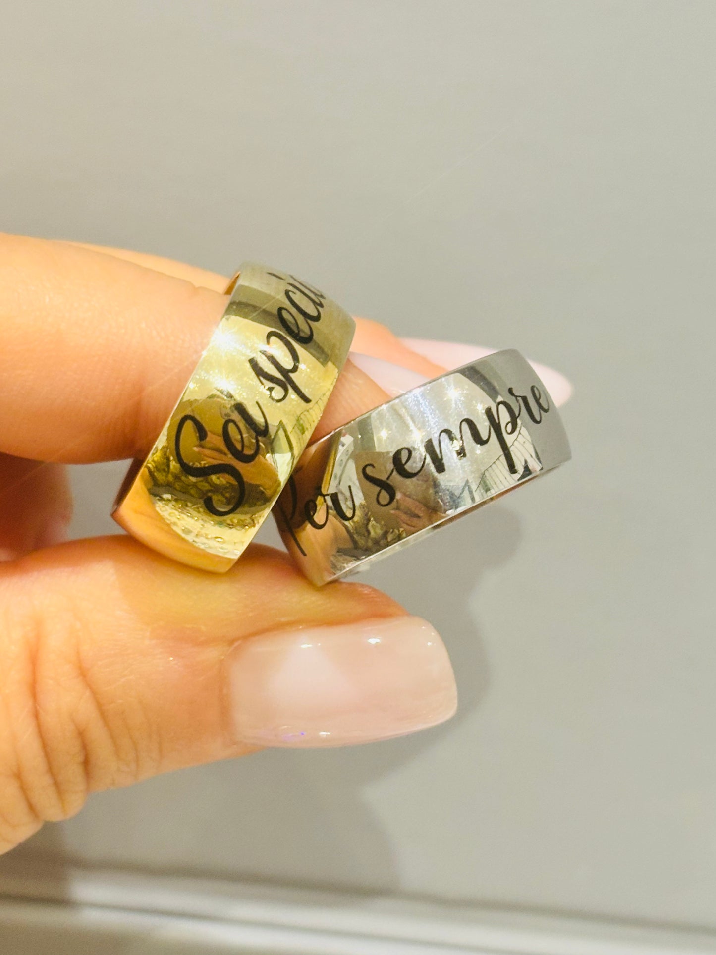 Anello Fascia Argento Personalizzabile