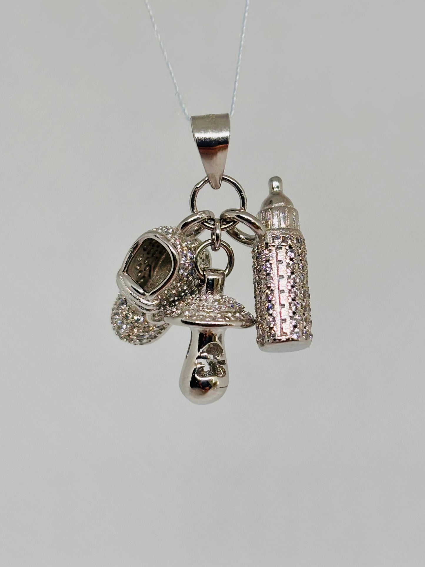 Ciondolo biberone, ciuccio, scarpina Pizzico