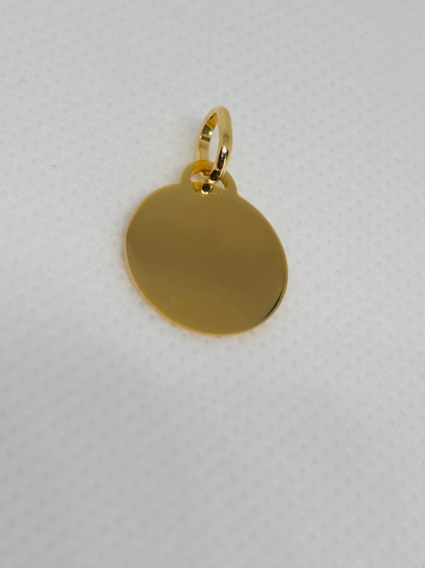 Ciondolo Piastra tonda dorata