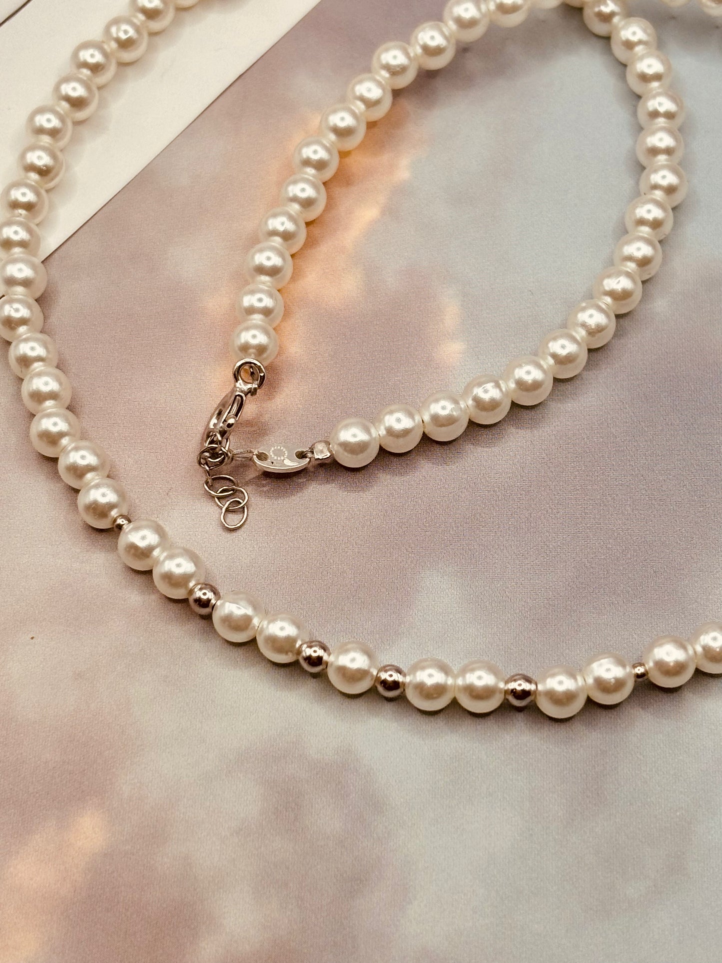 Collana filo perle inserti Pizzico