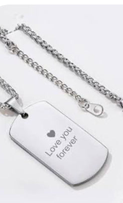 Ciondolo Piastra rettangolare stondata per incisione