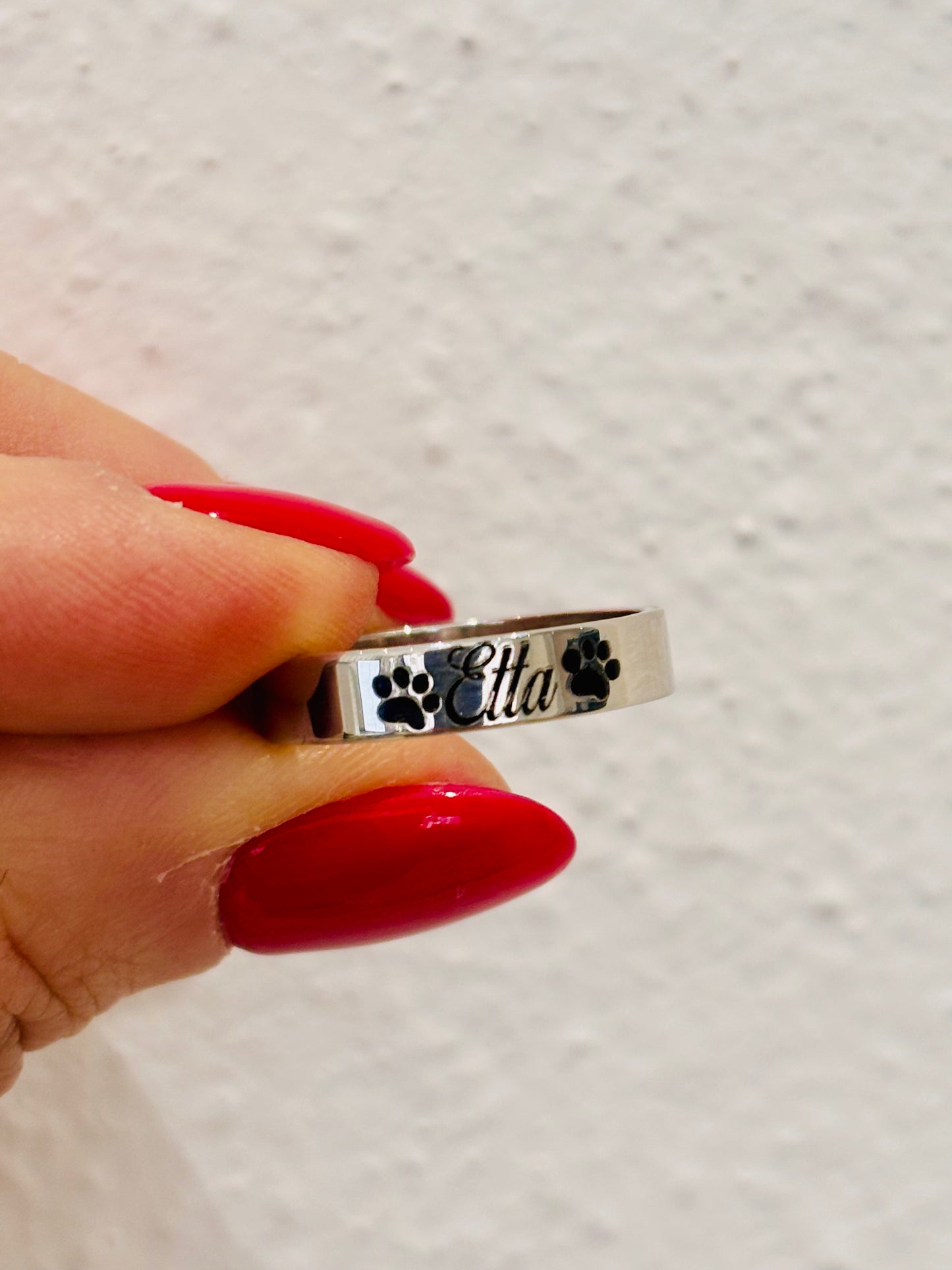 Anello piatto personalizzato Pizzico