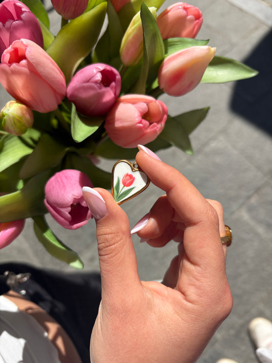 Charms Fortunello Pizzico cuore e tulipano