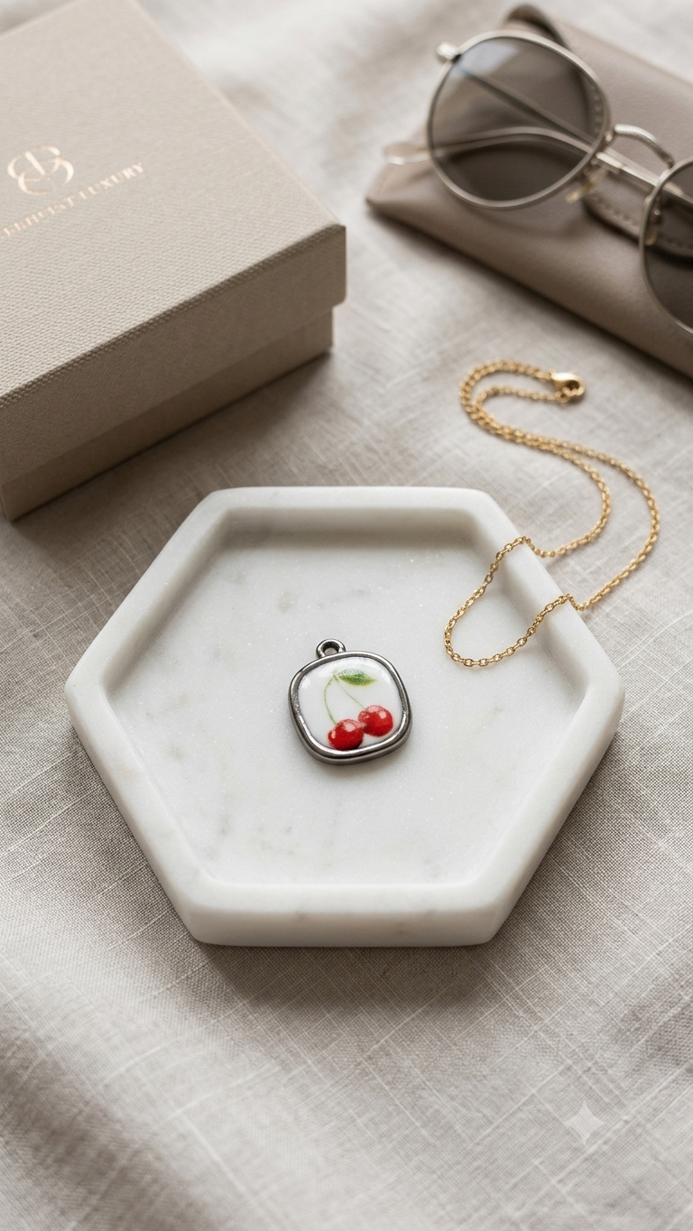 Charms Fortunello Pizzico ciliegine base silver