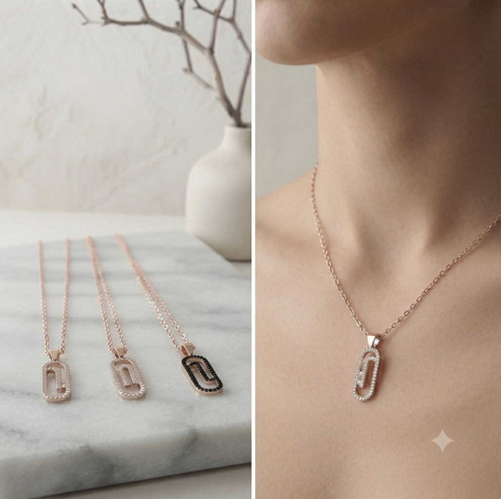 Collana Paperclip argento Pizzico