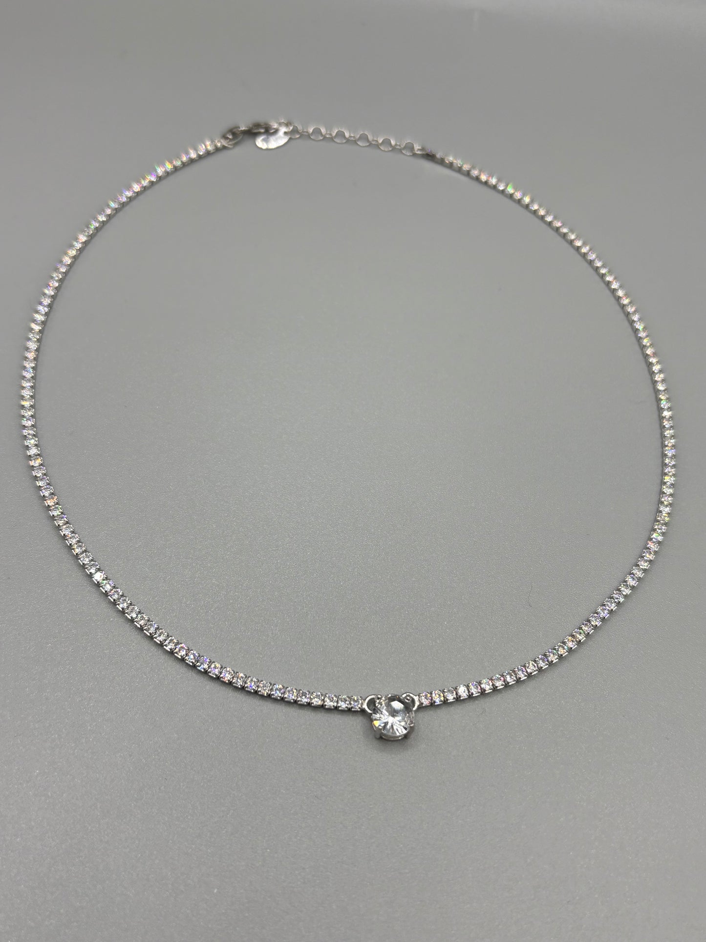 Collana Tennis argento Lovely