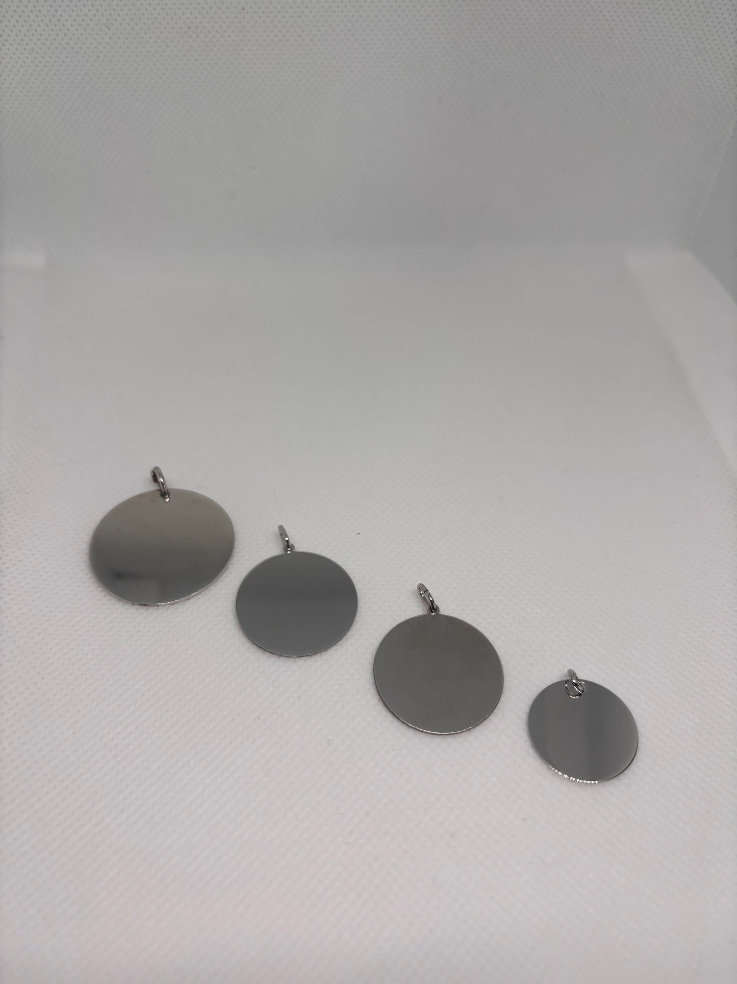 Ciondolo Piastra tonda argento