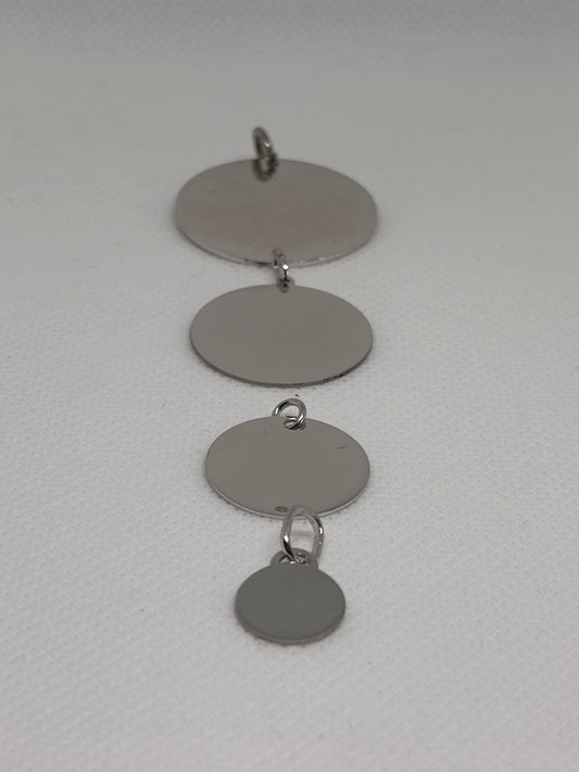 Ciondolo Piastra tonda argento